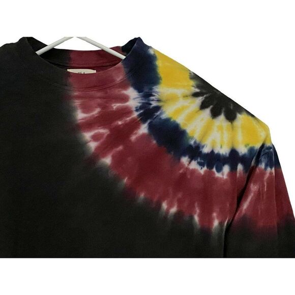 Electric & Rose Black Tie Dye Sweatshirt Pullover Sz S Generous Sizing USA NEW - Picture 2 of 6
